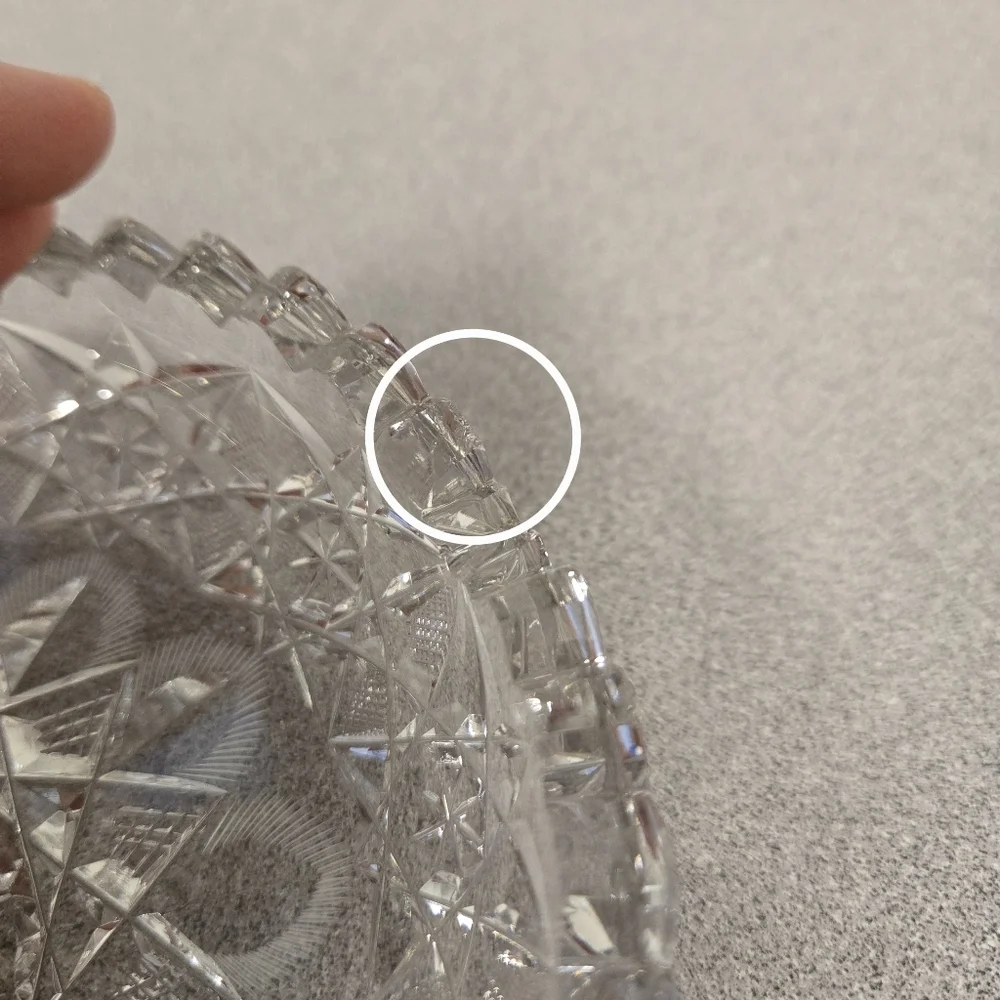 Crystal Starburst Candy Nappy Dish Tray